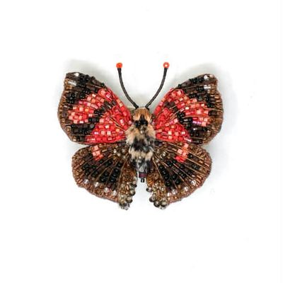 TROVELORE SCARLET LEAFWING BUTTERFLY BROCHE