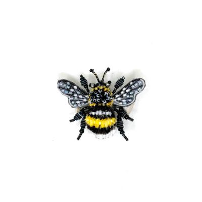 TROVELORE YELLOW-BANDED BEE BROCHE