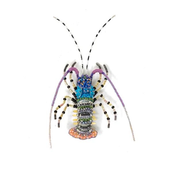 TROVELORE ORNATE PAINTED LOBSTER BROCHE