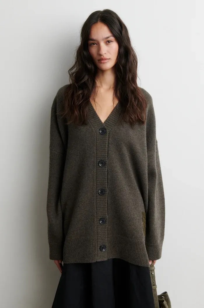 W26-27 SECOND ALPHA KNIT MONOGRAM CARDIGAN