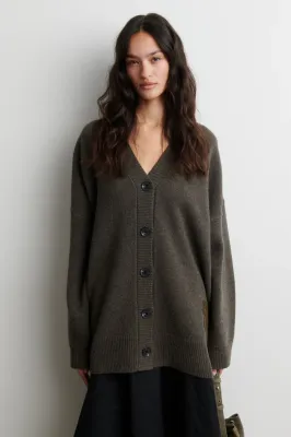 W26-27 SECOND ALPHA KNIT MONOGRAM CARDIGAN