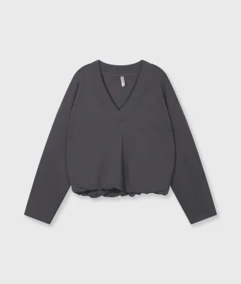 W26-27 10 V-NECK BALLOON SWEATER