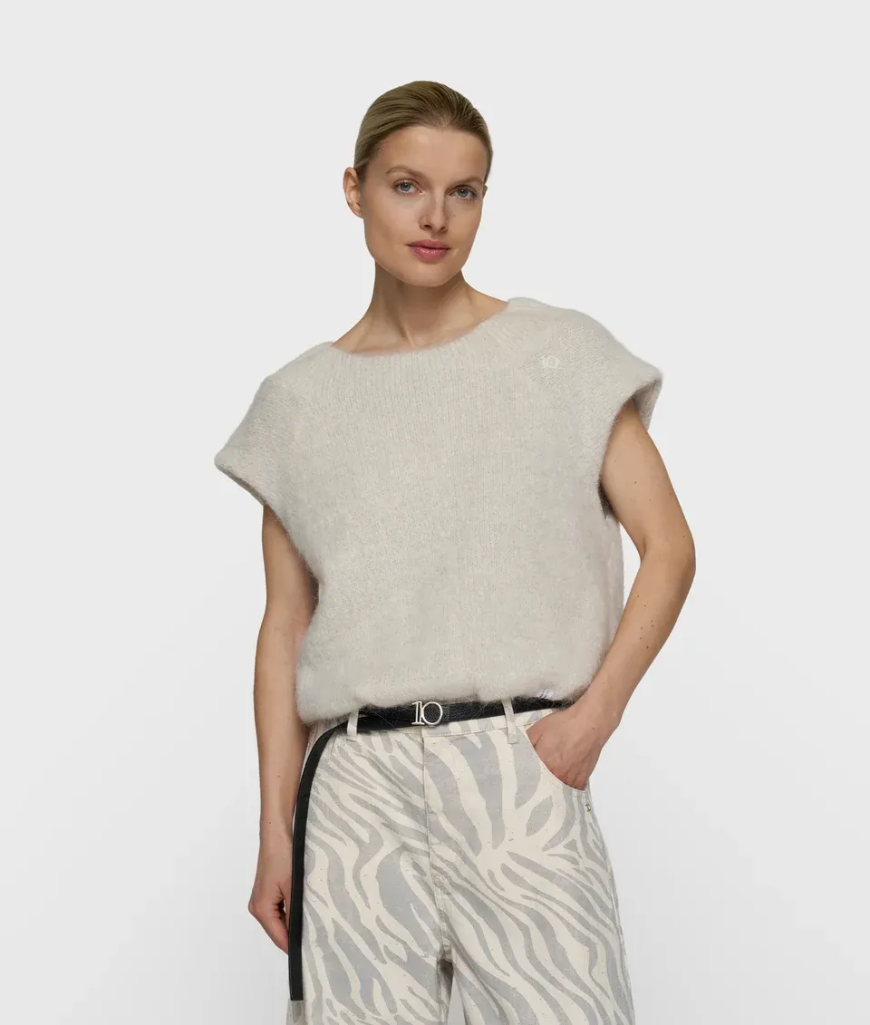 W26-27 10 BALOON HAIRY KNIT TOP LUREX