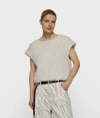 W26-27 10 BALOON HAIRY KNIT TOP LUREX