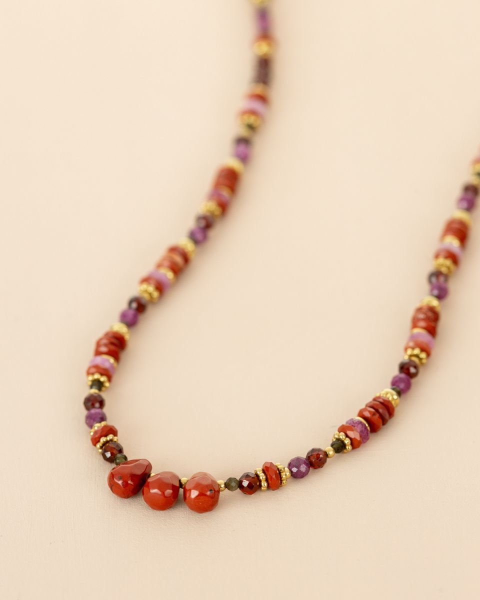 MUJA COLLIER MIXED GEMS & 3 DROPS