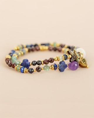 MUJA COLLIER MIXED GEMS & 3 DROPS