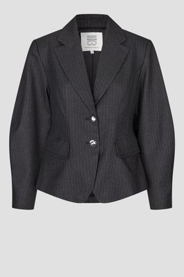 W26-27 SECOND VIENNE SCULPTURED BLAZER DARK GREY MELANGE