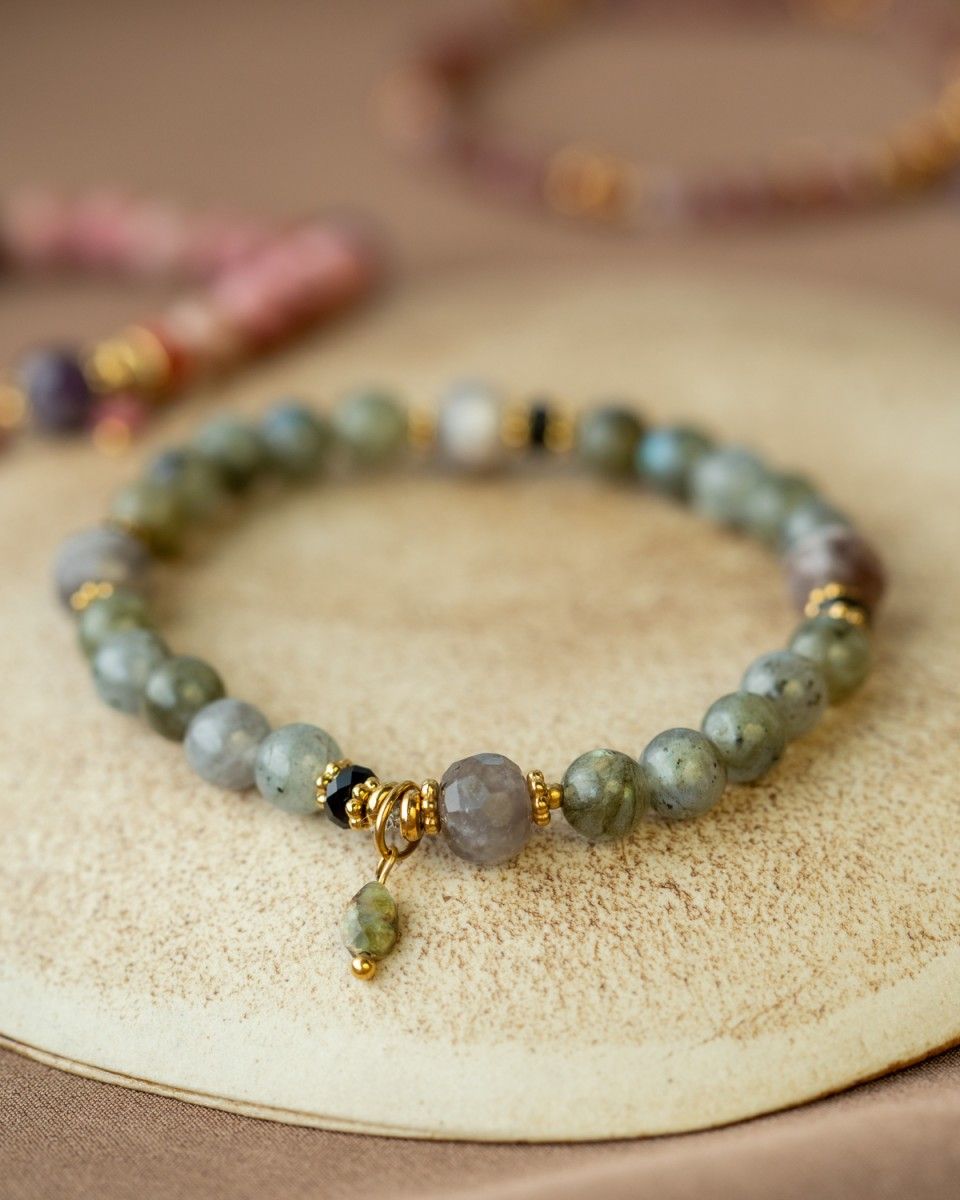 MUJA BRACELET 9LABRADORITE FIJN