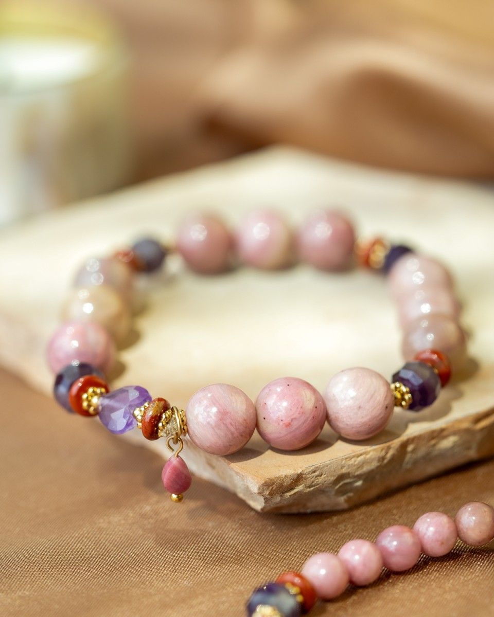 MUJA BRACELET RHODONITE LARGE