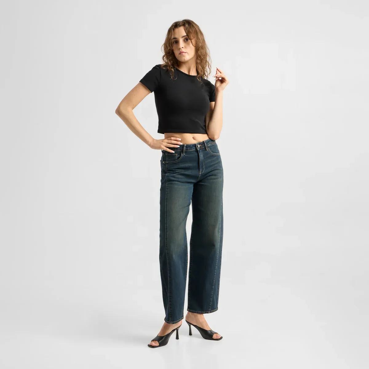 Dawn DEW ASH BARREL LEG DARK VINTAGE BLUE
