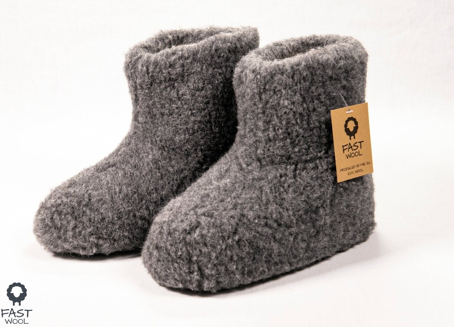 ongerustheid Tropisch Boodschapper Merino wool slippers - Booty - Grey