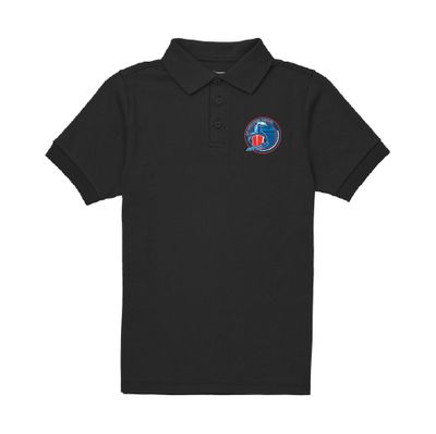 Short Sleeve Cotton Polo - Black (Adult &amp; Youth Sizes)