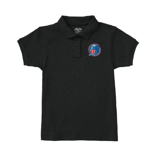 Ladies Fit Cotton Polo - Black (Jr. &amp; Girls Sizes)