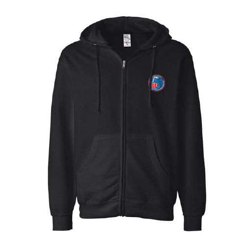 Zip Hoodie - Black (Adult Sizes)