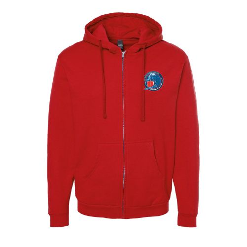 Zip Hoodie - Red (Adult Sizes)