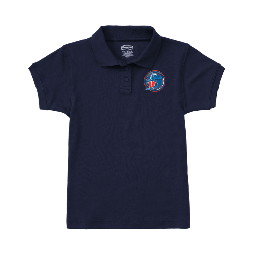Ladies Fit Cotton Polo - Navy (Jr. &amp; Girls Sizes)