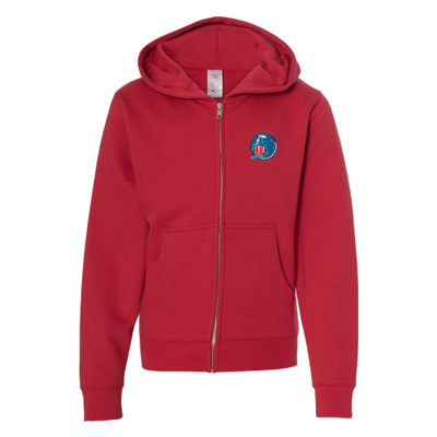 Zip Hoodie - Red (Youth Sizes)