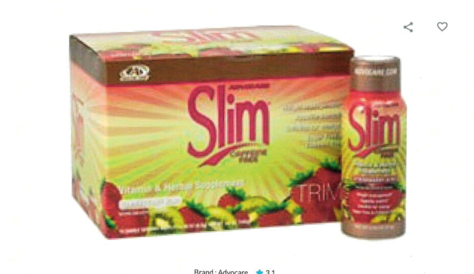 AdvoCare Slim Caffeine Free Strawberry Kiwi