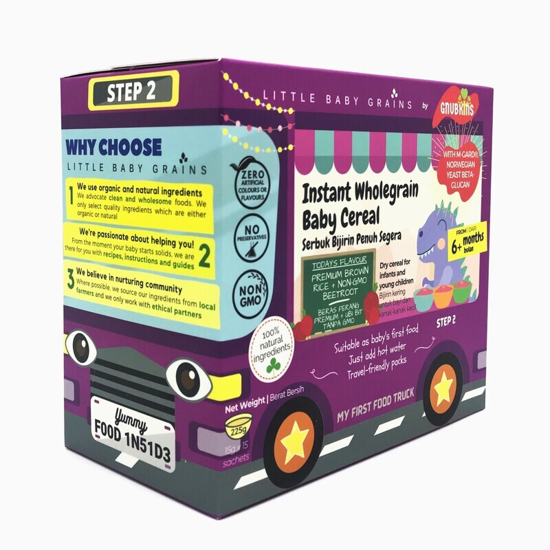 Premium Brown Rice &amp; Non-GMO Beetroot Cereal