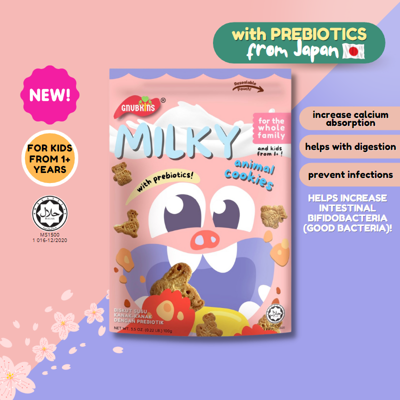Milky Animal Cookies with Prebiotics for 1 year+