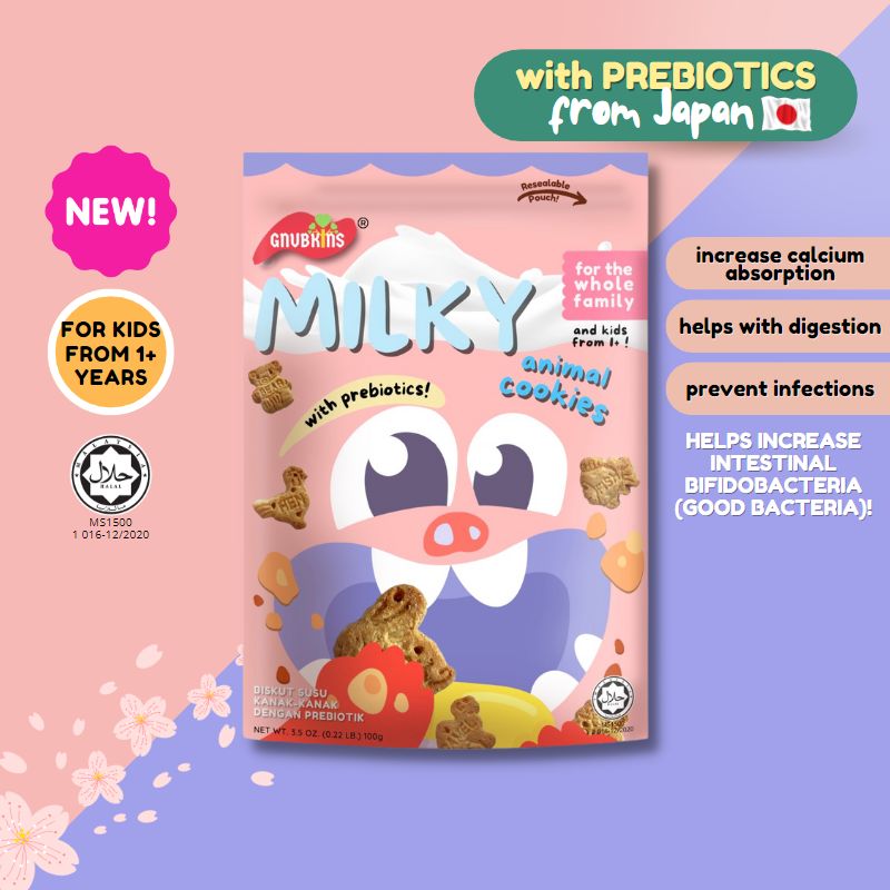 Milky Animal Cookies with Prebiotics for 1 year+