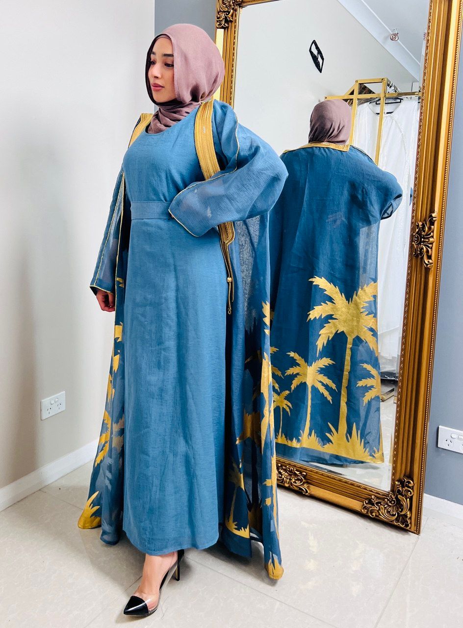 Golden Palm Bisht Abaya