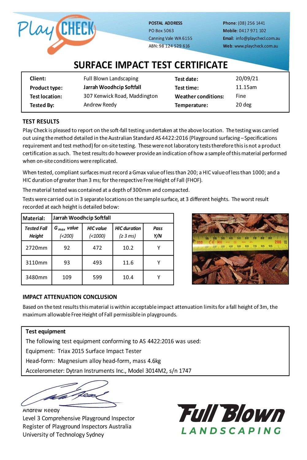 Softfall Jarrah Woodchip (AS4422)