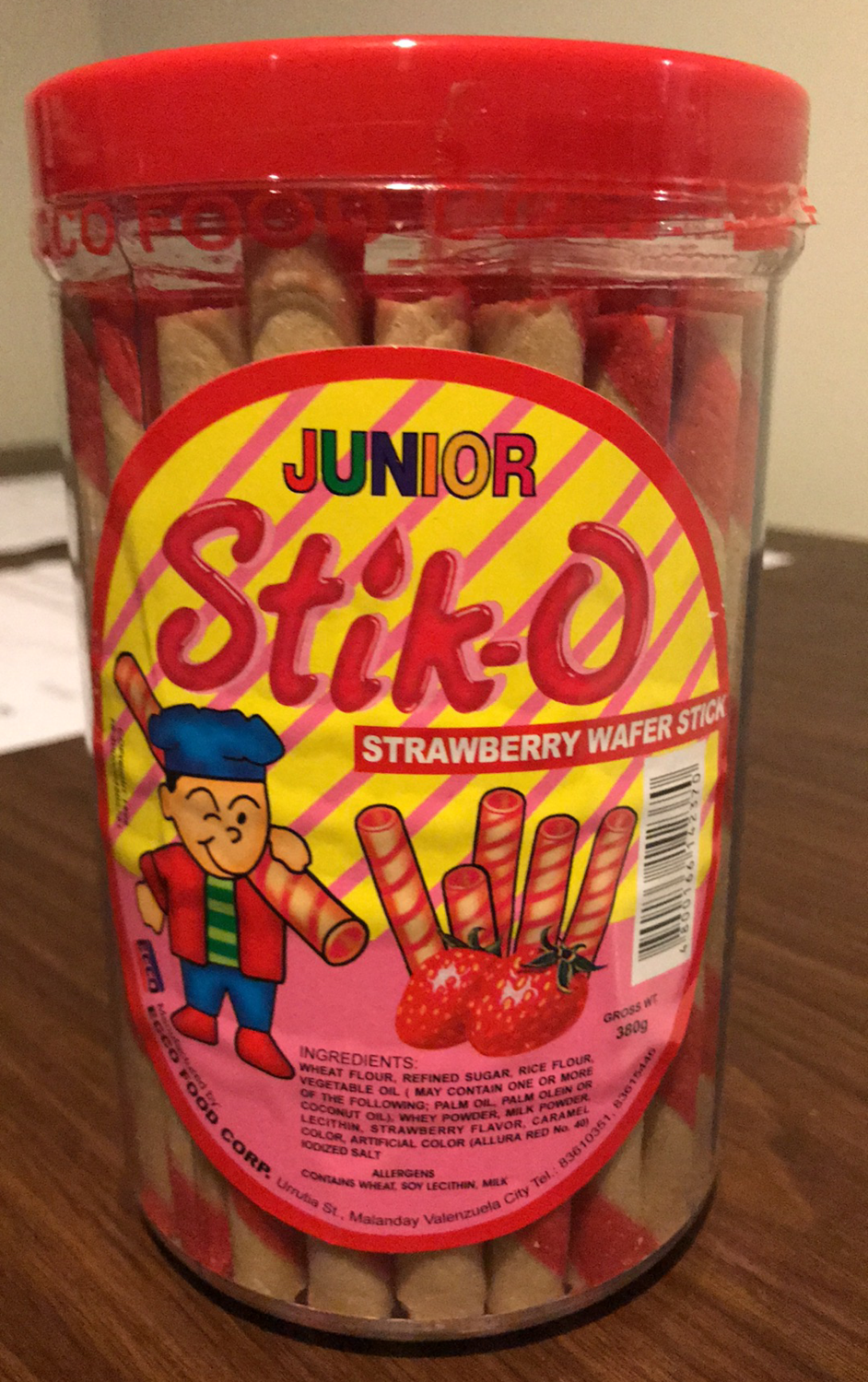 Junior Stik-O Strawberry Wafer Stick