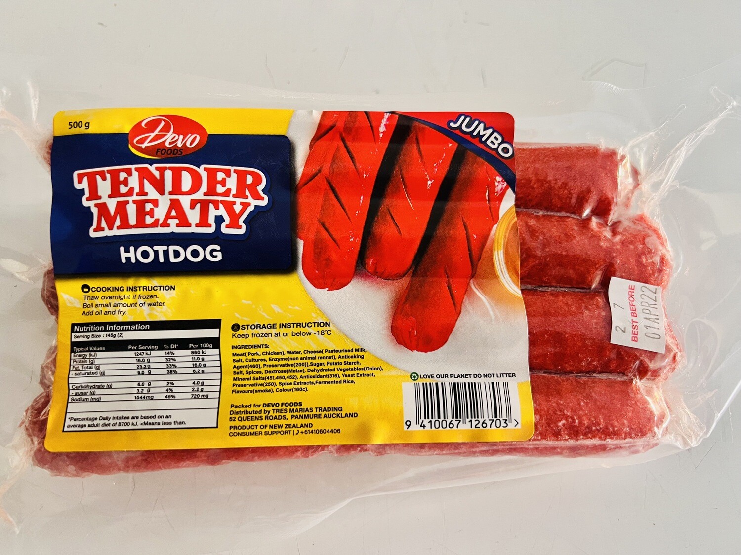 Tender Meaty Hotdogs