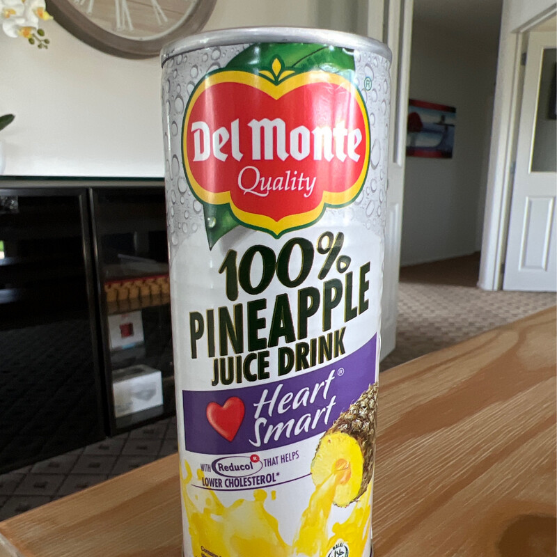 Del Monte 100 Pineapple Juice Heart Smart 240ml