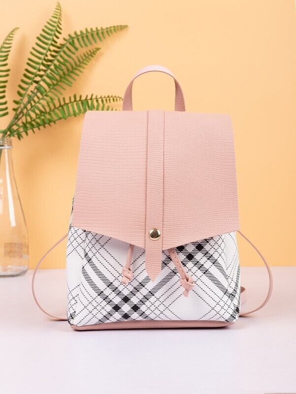 Pink Flap Bucket Bag