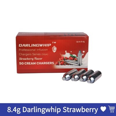 Cream Chargers: 8.4g Darlingwhip Strawberry Flavour