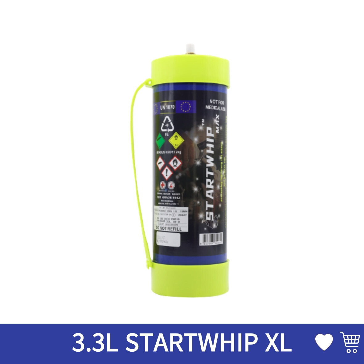 Cream Chargers: 3.3L Cylinder Startwhip Max