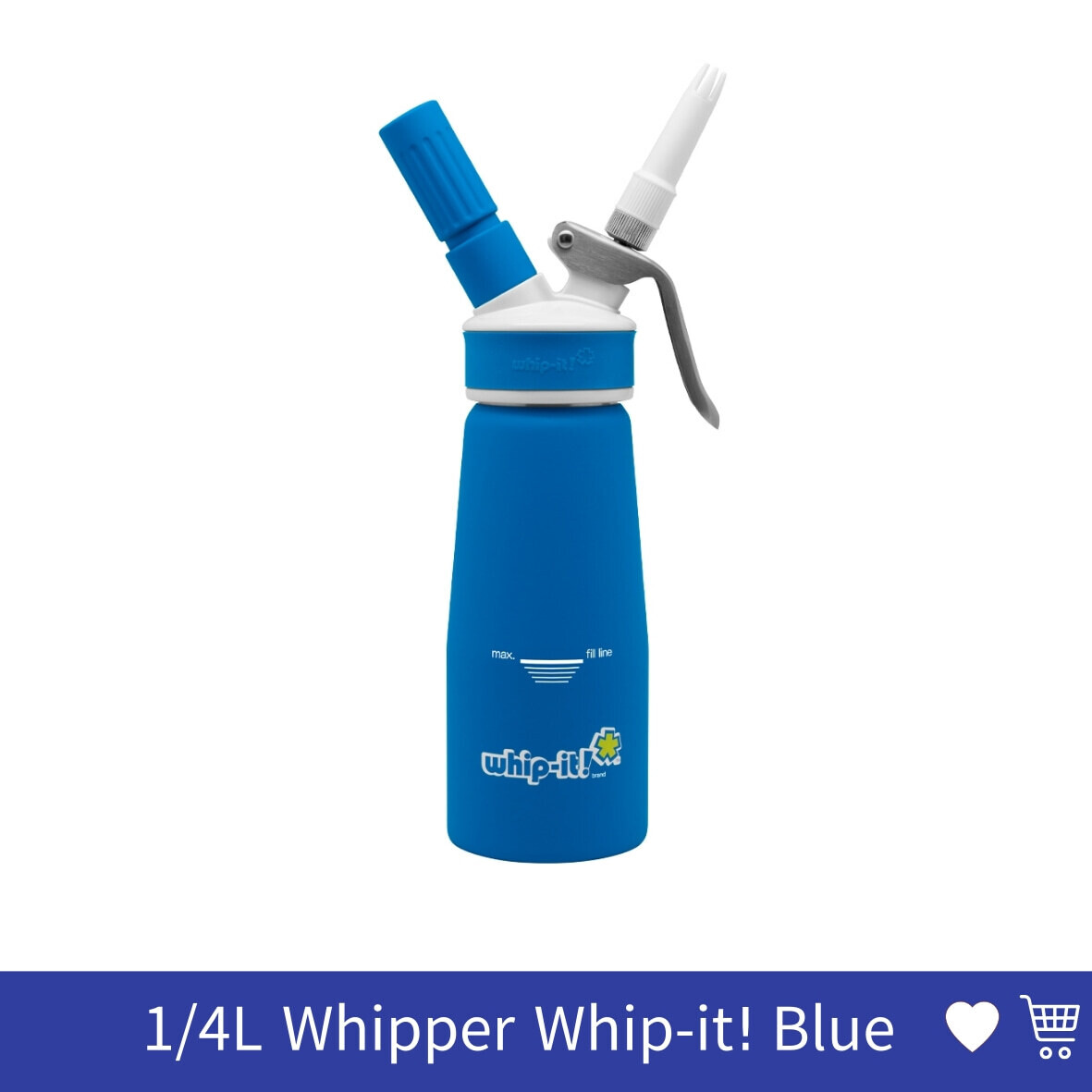 1/4L Whipper Whip-it! -BLUE  Cream Rubber Whipper