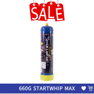 Cream Chargers: 660g Cylinder Startwhip Max + Pressure Release Nozzle