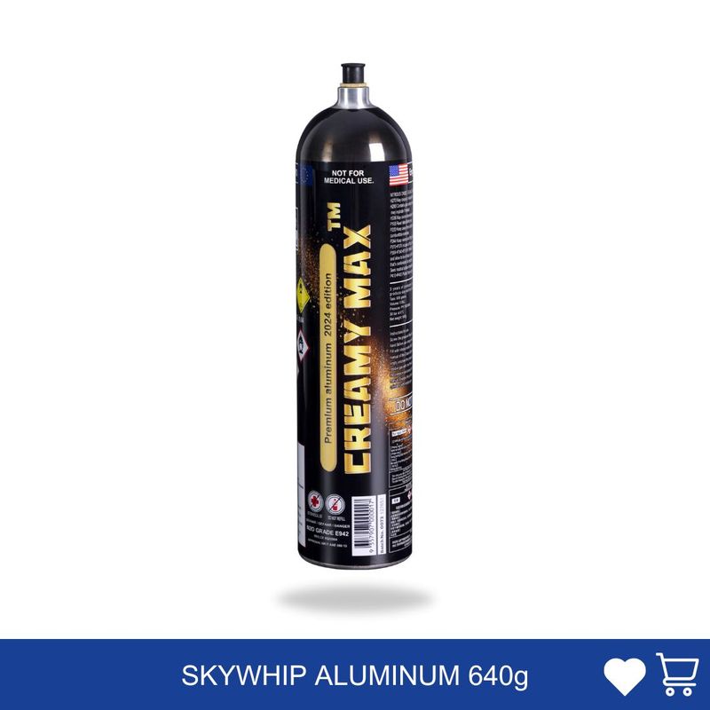 Cream Chargers: Creamy Max Aluminum 640g+ Pressure Release + Pressure Release Nozzle