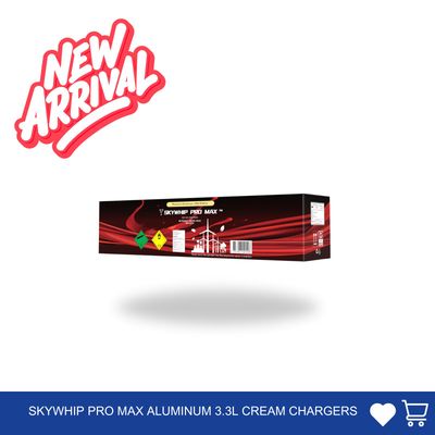 New Arrival： Cream Chargers: Skywhip Pro Max Aluminum 3.3L+ Pressure Release + Pressure Release Nozzle