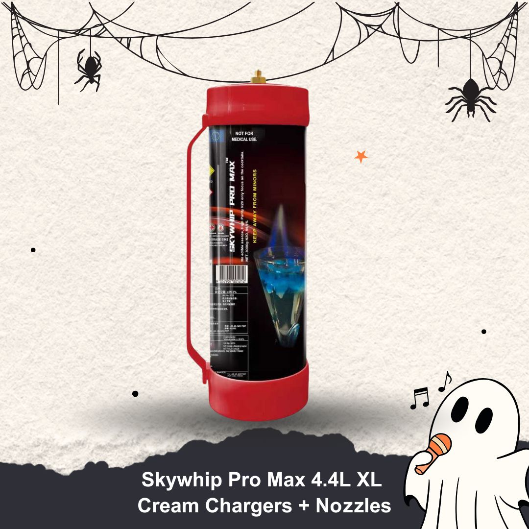 4.4PL - Skywhip Pro Max 4.4L XL Cream Chargers N2O + Nozzles