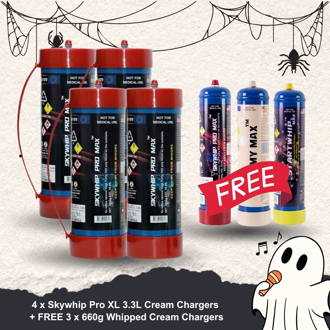 Large Offer: 4 x 3.3L Cylinder Cream Charger + 3 x 660g Cylinder Cream Chargers Combo
