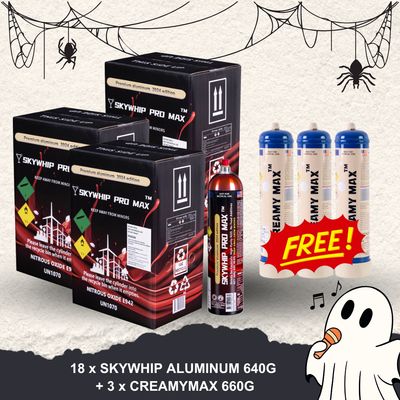 18 x SKYWHIP ALUMINUM 640G + 3 x CREAMYMAX 660G