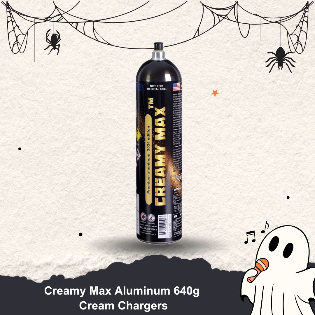 Cream Chargers: Creamy Max Aluminum 640g+ Pressure Release + Pressure Release Nozzle