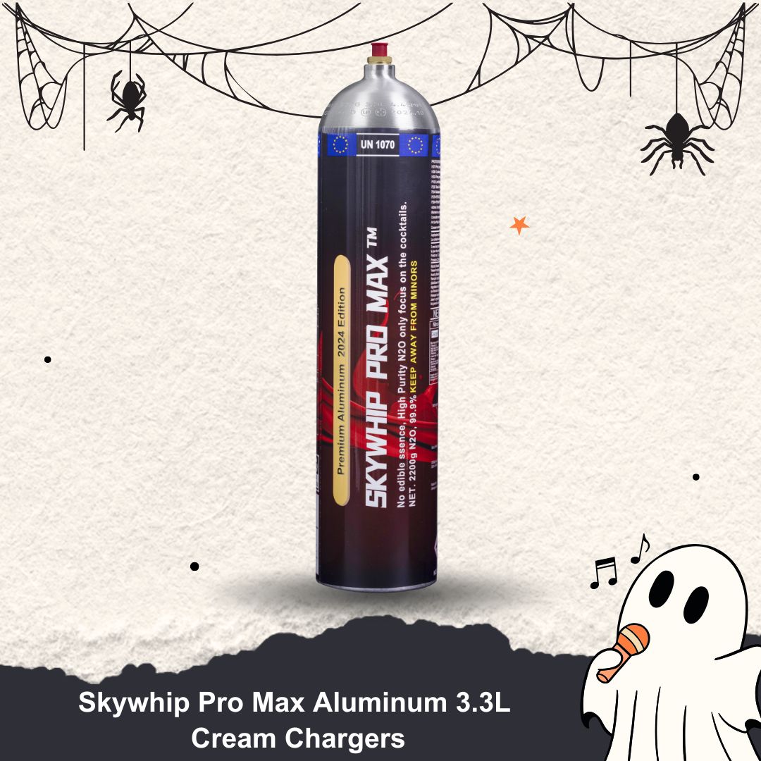 New Arrival： Cream Chargers: Skywhip Pro Max Aluminum 3.3L+ Pressure Release + Pressure Release Nozzle