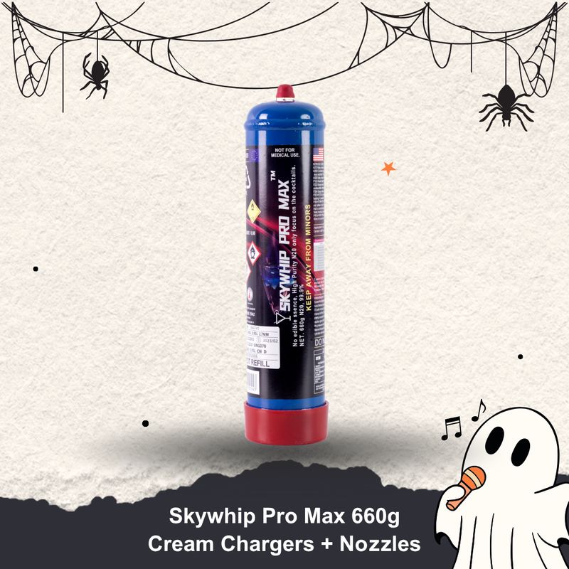 Cream Chargers: 660g Cylinder Skywhip Pro Max + Pressure Release Nozzle