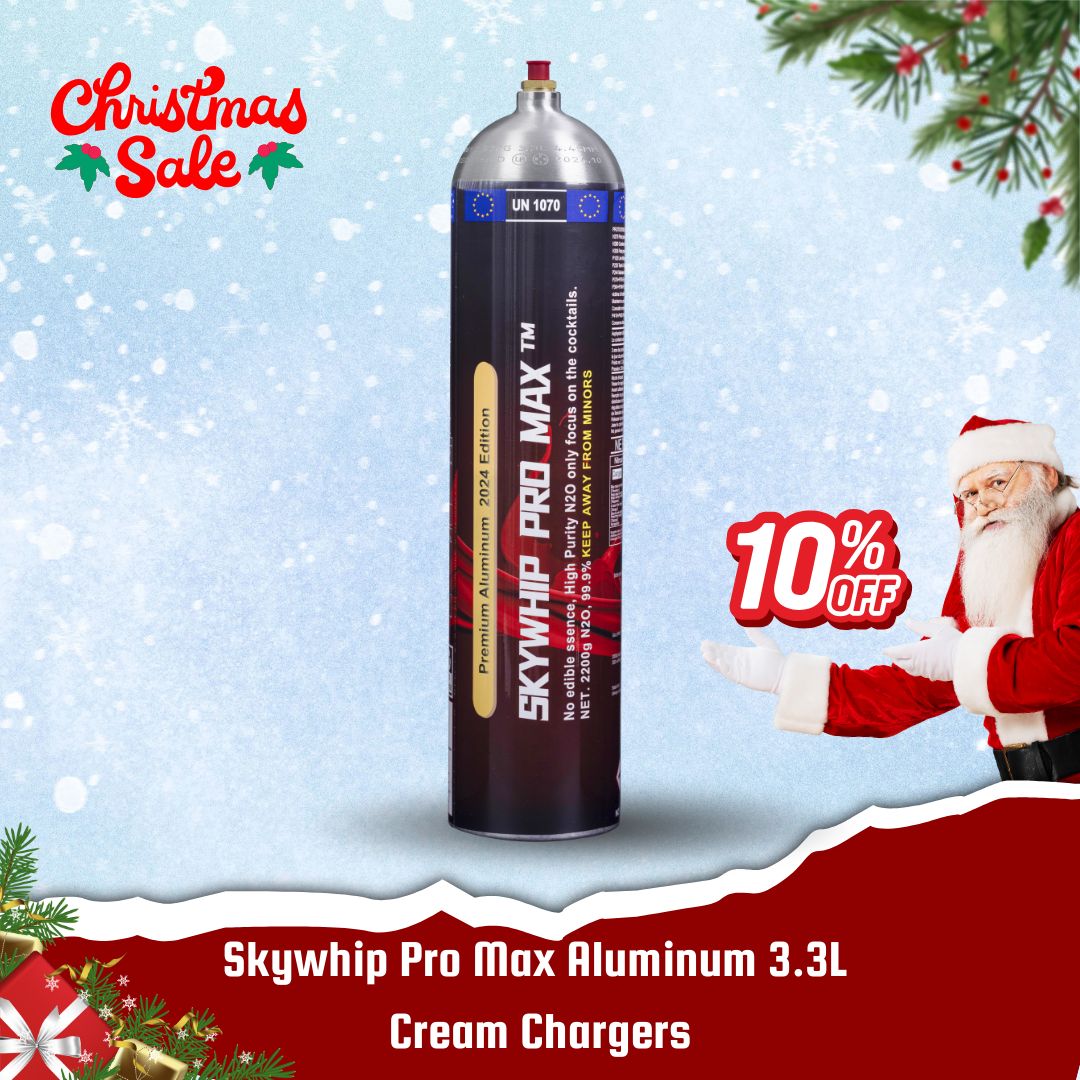 Cream Chargers: Skywhip Pro Max Aluminum 3.3L+ Pressure Release + Pressure Release Nozzle