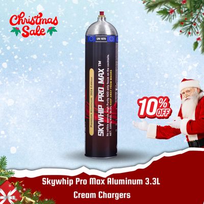 Cream Chargers: Skywhip Pro Max Aluminum 3.3L+ Pressure Release + Pressure Release Nozzle