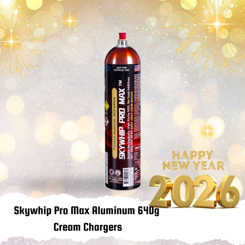 Cream Chargers: Skywhip Pro Max Aluminum 640g+ Pressure Release + Pressure Release Nozzle