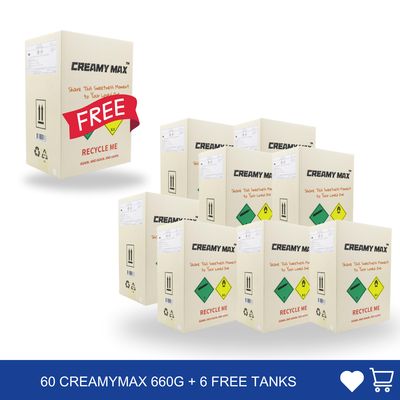 New Year Offer: 60 x 660g Cylinder Cream Chargers + 6 Free 660g Cylinder Cream Chargers Combo