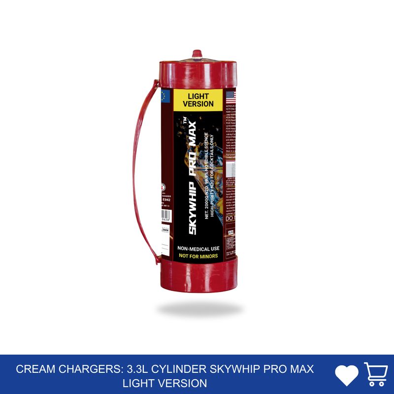 Cream Chargers: 3.3L Cylinder Skywhip Pro Max Light Version