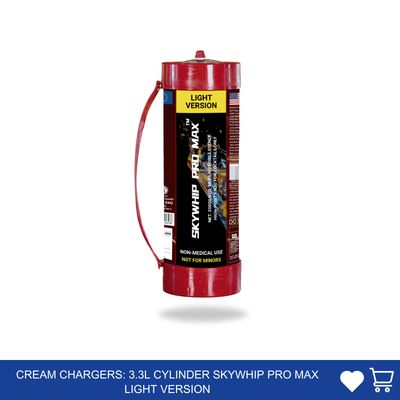 Cream Chargers: 3.3L Cylinder Skywhip Pro Max Light Version Cream Chargers: 3.3L Cylinder Skywhip Pro Max Light Version