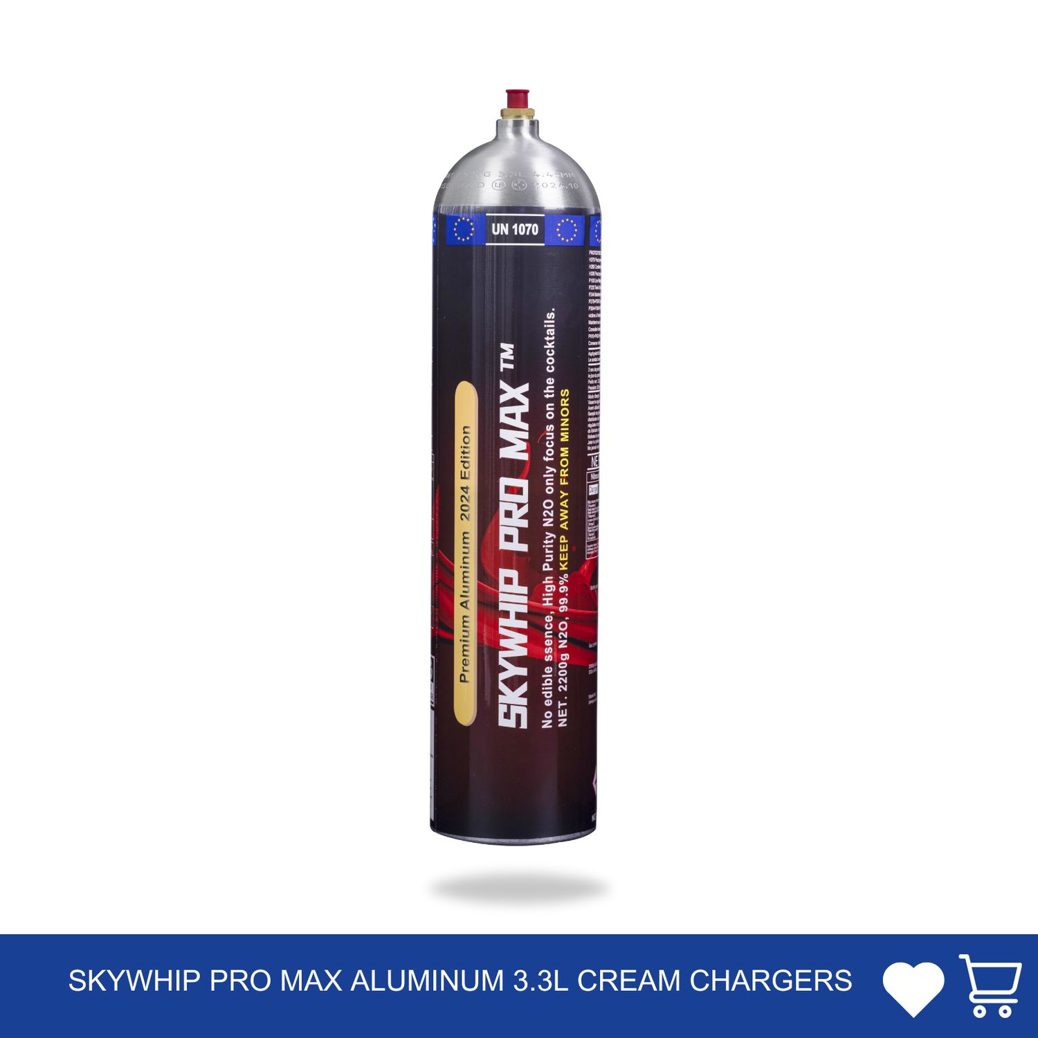 Cream Chargers: 3.3L Skywhip Pro Max Aluminum